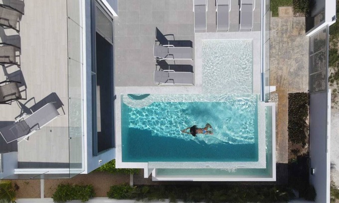 Isla Mujeres House | VILLA CASCADA- Lux private gated villa with elevator, Private Gated Luxury Oceanview Villa with Elev