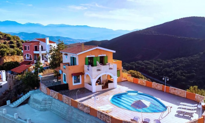 Agia Other | Villa Erato in Stalos in Secluded Place with Pool, BBQ, Jacuzzi, Sea Views
