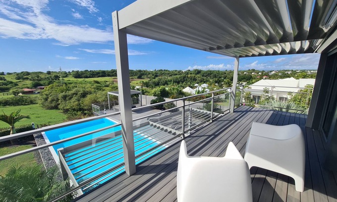 Sainte-Anne House | villa HX high standing, swimming pool, beach, seen sea since the continuation