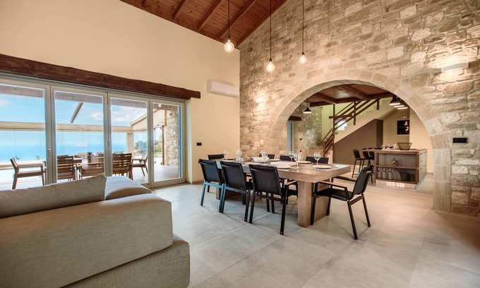 Falassarna Villa | Villa Kalithea, with indoor heating pool, unlimited sunset views to the ocean.