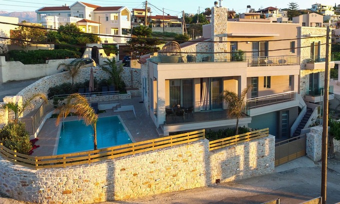 Kato Stalos Villa | Villa Kleanthi ✩ Luxury Interior Design ✩ Heated Pool ✩ DreamVillas Crete