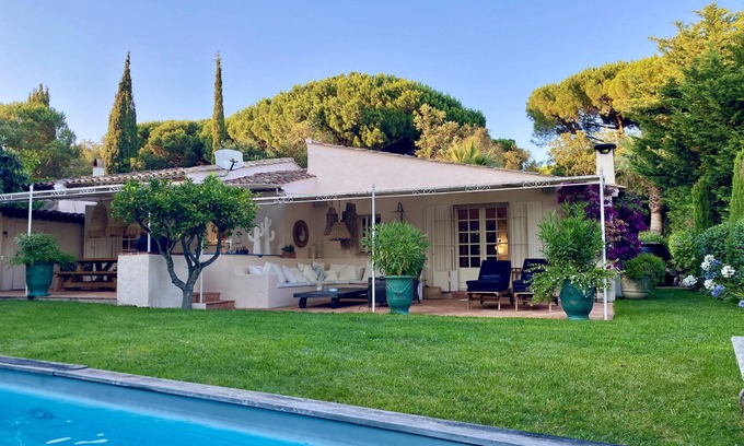 Cote d'Azur- French Riviera Villa | Villa Les Muscadines Saint Tropez, Tahiti Pampelonne beach, heated pool.