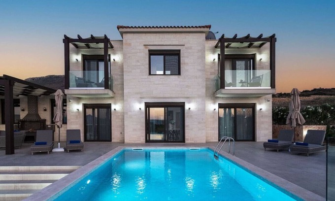 Plaka Villa | Villa Marcela - Ultra Luxury- Jacuzzi - Seaview