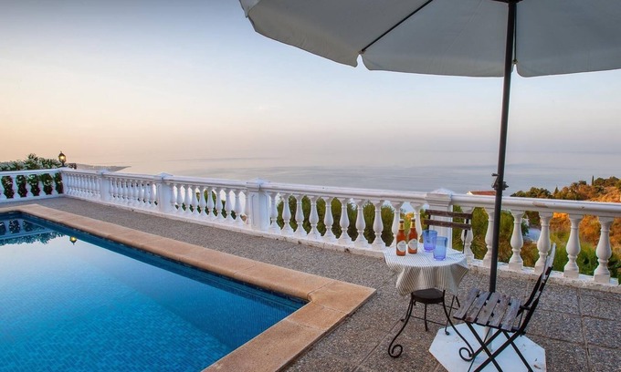 Salobrena Villa | Villa Maria Jesus with Sea and Mountain View, Pool, Garden & Wi-Fi