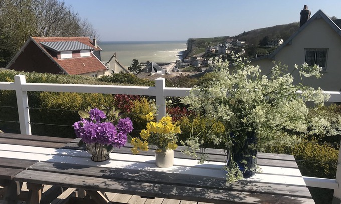 Veules-les-Roses House | VILLA NEUVE: EXCEPTIONAL SEA VIEW AND CRAGS - ACCESS TO BEACH FOOT