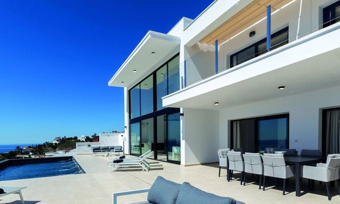 Salobrena Villa | Villa Royal, modern villa with private heated pool and sea view