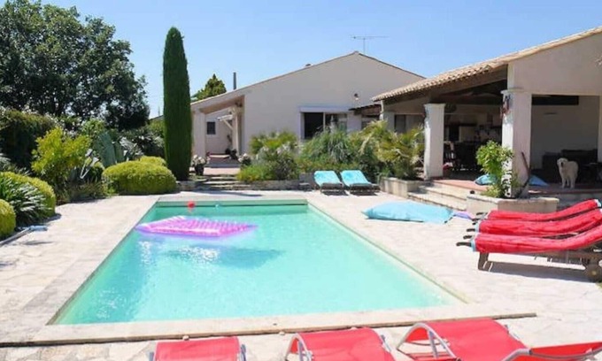 Margon Villa | Villa seen from the Chateau - Margon France with private pool