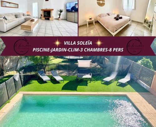 Saint-Chamas Villa | Villa Soleïa - Jardin, CLIM, 3 chambres, 8 personnes