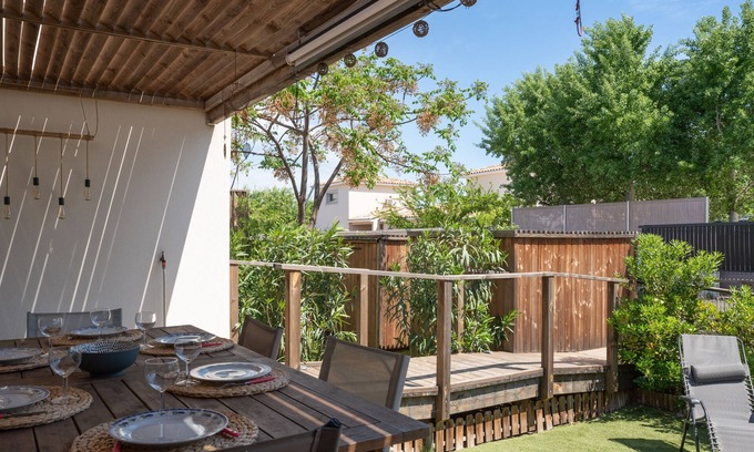 Vias Villa | Villa T3 à 400m de la plage avec piscine