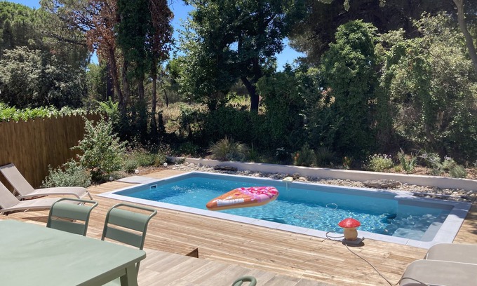 Perols House | Villa tt comfort exceptional view pinewood clim swimming pool near beach/montpellier