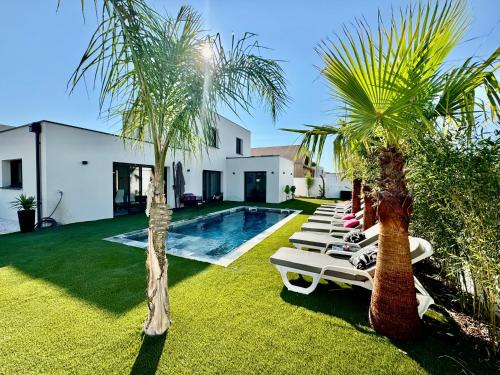 Cap d'Agde Villa | Villa Vanille Cap d Agde Luxe piscine chauffée 5 étoiles