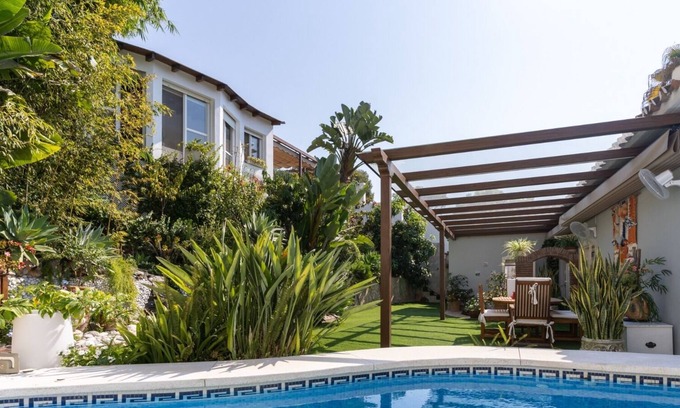 Benajarafe Villa | Villa with pool and private garden