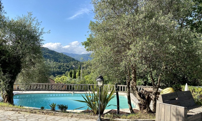 Le Tignet House | Villa with private swimming pool hill view, lake 5' Cannes & sea 30', Grasse 15'