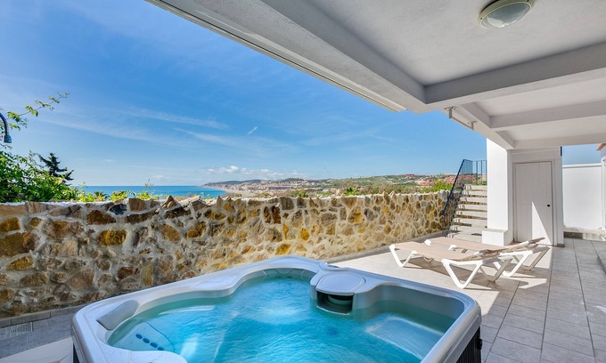 Bahia de Casares Villa | Villa with sea views from all rooms, Walk to beach & restaurants.