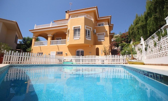 Torre del Mar Villa | Villa with sea views, private pool, 7 rooms, 2 living rooms, 2 kitchens, 4 bathrooms
