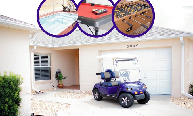 Santo Domingo House | Villages Courtyard Villa with Pool & Golf Cart