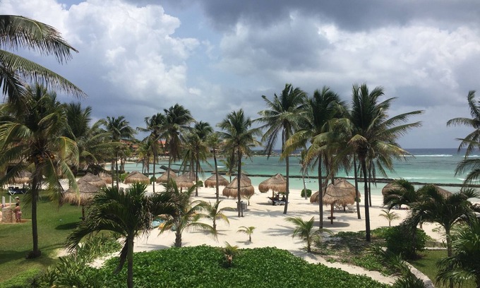 Puerto Aventuras Condo | Villas Del Mar C 205, best location, sandy beach promenade, 2 BR luxury apartment