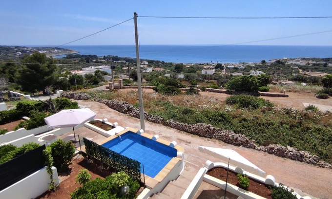 Marina San Gregorio Villa | Villetta Horama - con piscina privata e splendida vista mare panoramica