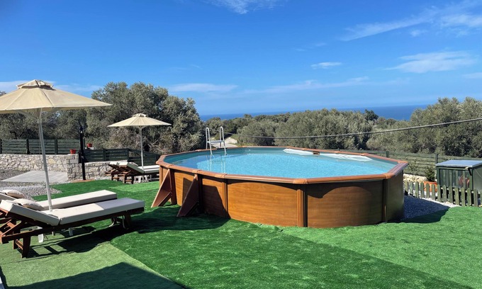 Rethymno Cottage | Violetta - Nature's Palace with private pool & view