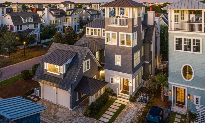 WaterSound Beach House | Visit Rose Hall This Fall! - Private Pool & Gulf Views! Lookout Tower!
