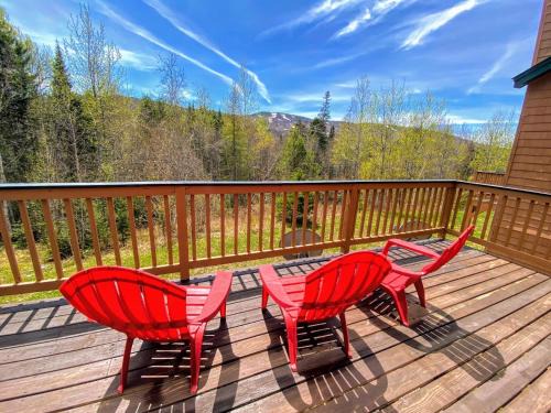 Bretton Woods Villa | W8 Mount Washington Place Townhome great slope views fireplace large deck yard and ping pong