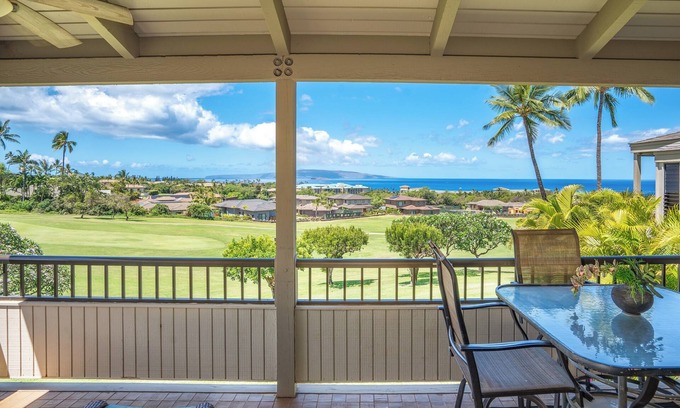 Wailea Condo | Wailea Ekolu #306 Panoramic Ocean Views on Wailea Golf Course, Wifi, A/C