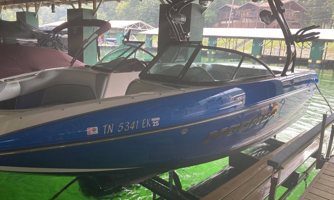 Byrdstown Boat Rental | Wakeboarding boat with me as a driver.