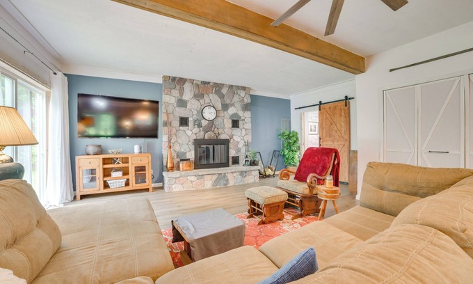 Onaway Cabin | Walk to Black River: Secluded Cabin in Onaway