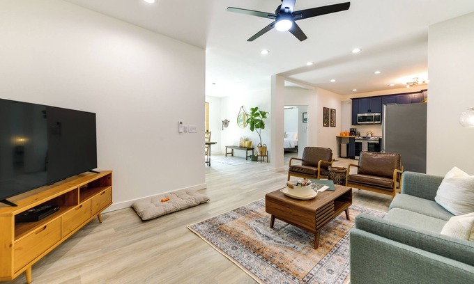 Brevard Apartment | Walk to Downtown Brevard: Apt w/Patio & Fire Pit!