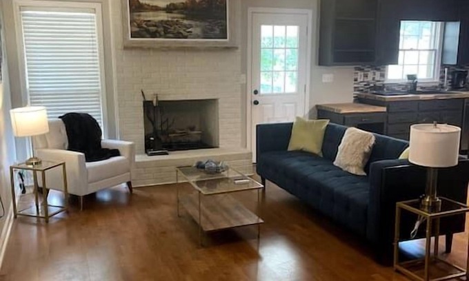 Madison House | Warm and cozy four bedroom home with fireplace.