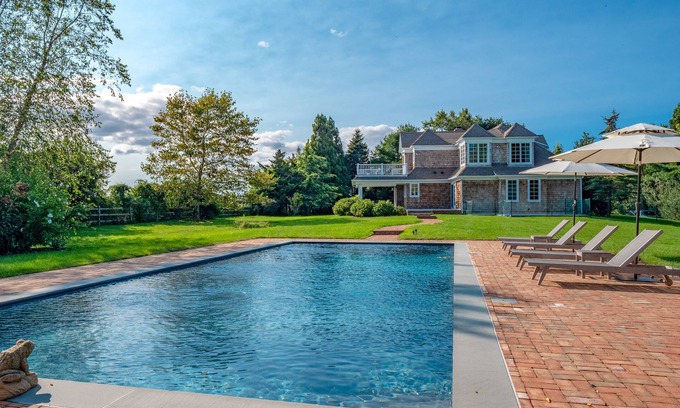 Water Mill House | Water Mill Splendor on Open Farmfield, Minutes to Flying Pt