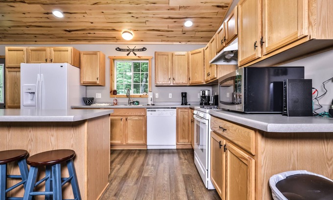 Mercer House | Water-view home in great location with private dock, 2 kayaks, firepit, deck