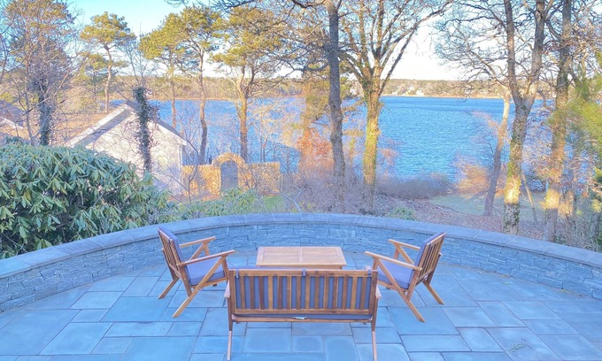 South Yarmouth House | Water views and boating await from our Follin's Pond home and private dock.
