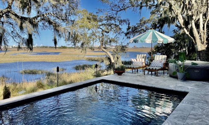 West Ashley House | Water views & only 2 miles to downtown
