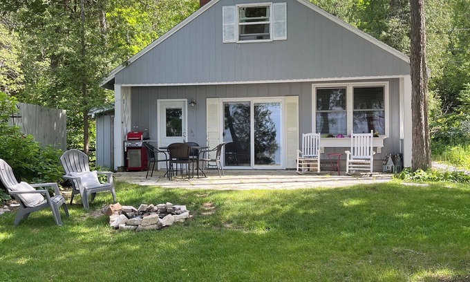 Gills Rock Cottage | Waterfront 1 bedroom and loft cottage with small private pier on Garrett Bay