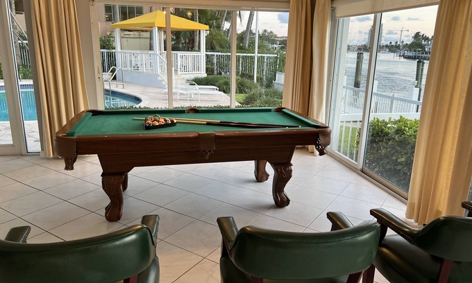 Barrier Island Apartment | Waterfront-4BR+3B Intercoastal,Pool,Dock,Beach,parking