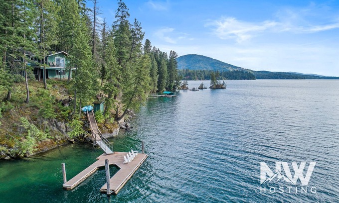 Hayden Lake House | Waterfront Cabin—Private Dock with Boat Slip, Paddle Board for Fun on the Water!