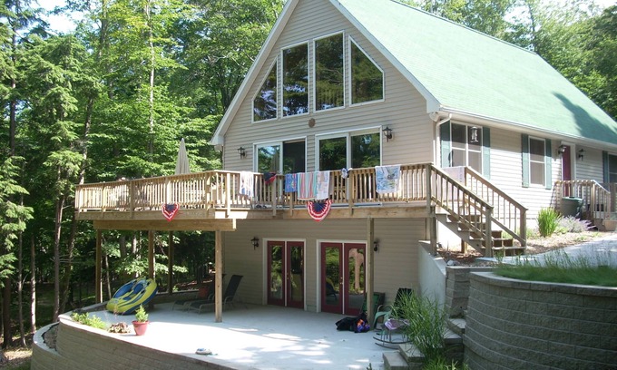 Free Soil Ski Chalet | Waterfront Chalet Nestled Between Hamlin Lake And The Manistee National Forest