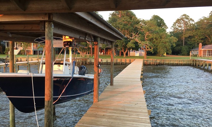 Alabama Gulf Coast Cottage | Waterfront Cottage with Wharf on Mobile BaynBeing remodeled completion Sept 15th