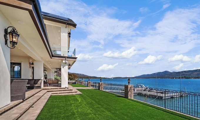 Fawnskin Cabin | Waterfront Dreams: Luxurious Lakefront! Incredible Views! 5 Masters! A/C! Extravagant Outdoor Living! Hot Tub! Pool Table and more!