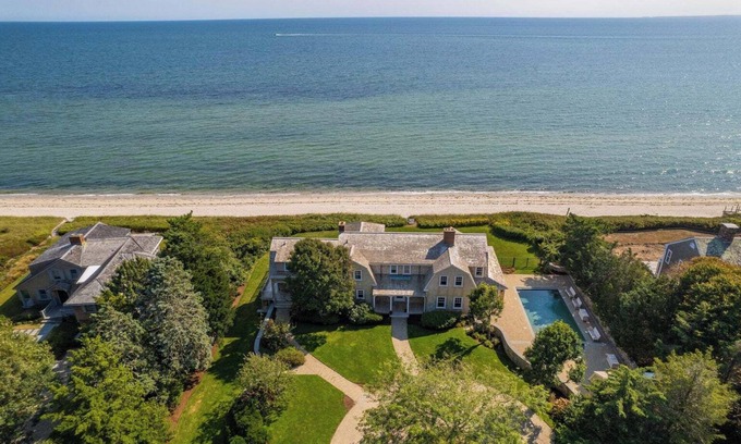 Wianno House | Waterfront Estate in Prestigious Osterville | Private Beach, Pool & Hot Tub and Central AC-Sleeps 15