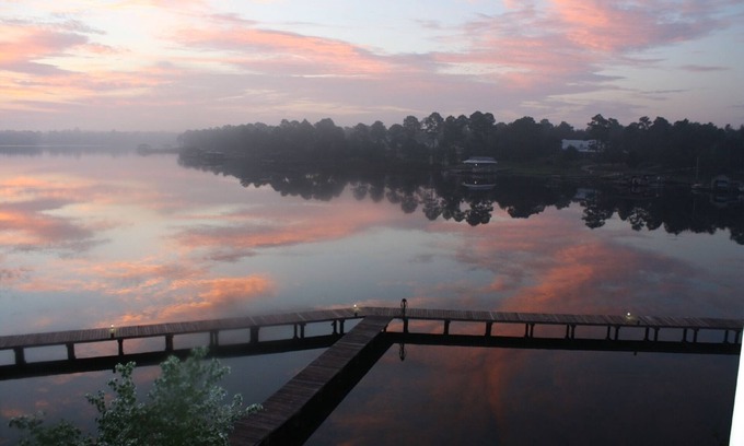 Foley Condo | Waterfront - great fishing, peaceful & quiet, yet close to Tanger Outlets & OWA