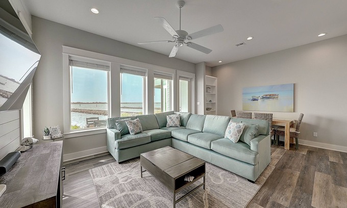 Rockport House | Waterfront haven with Bay views, patio, luxe suites, and shared dock and pool
