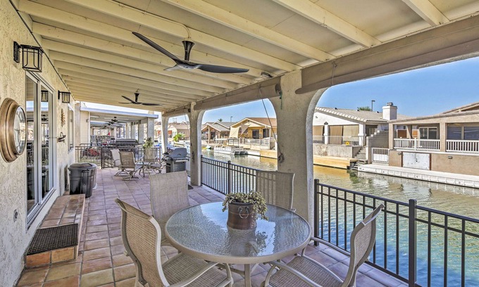 Parker Strip House | Waterfront Home in Parker w/Mtn Views & Dock!