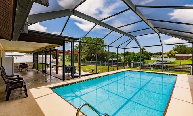 Port Charlotte House | Waterfront Home with Private Heated Pool, Dock, Wifi