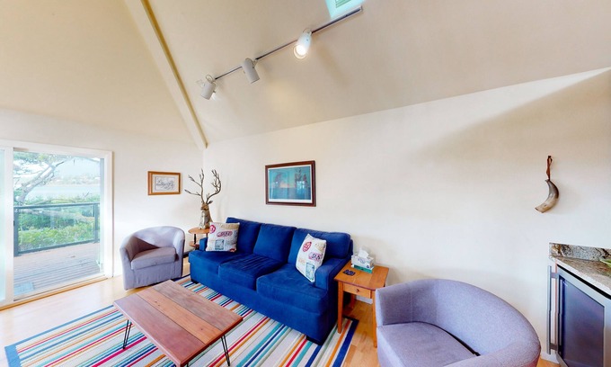 Lincoln City House | Waterfront home with hot tub, balconies, grill, & woodstove - dog-friendly
