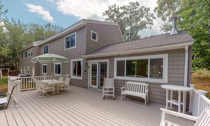 Somesville House | Waterfront home with deck, patio, grill, firepit, Ping-Pong, & WiFi