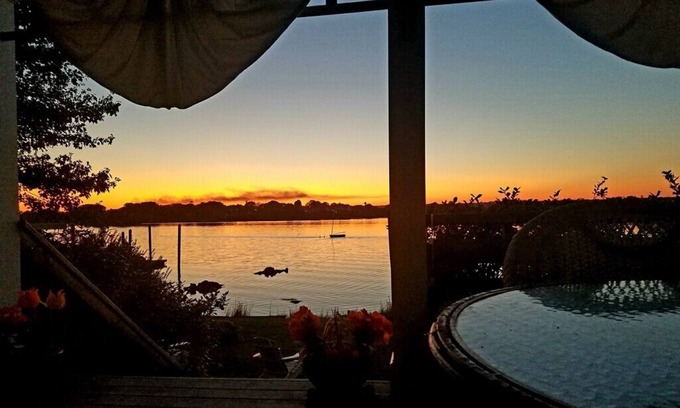 Narragansett House | Waterfront home with dock on Point Judith Pond!