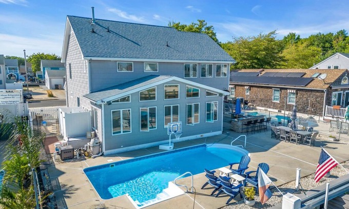 Bayville House | Waterfront Luxury Home with HEATED POOL, Outdoor Shower, sleeps 8