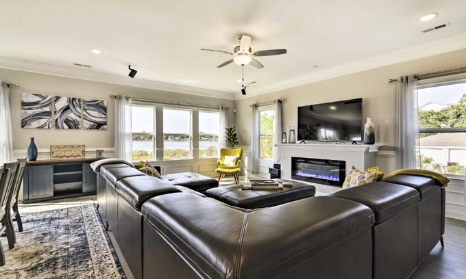 East Ocean View House | Waterfront Paradise with Deck about half Mi to Beach